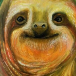 Perezoso Amarillo | Sloth Art by Olga Saenz